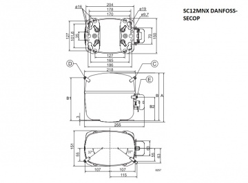 Motor monofazat Danfoss SC12MNX